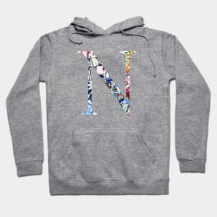 Barcelona Gaudi Mosaic Letter N Nu Sorority Letter Hoodie